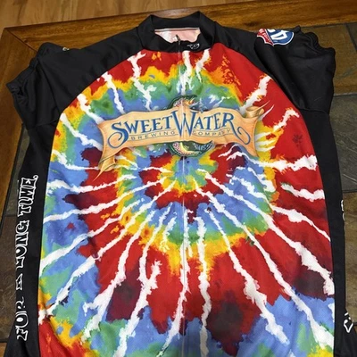 SweetWater Brewing Primal Cycling Jersey Men’s XXL Tie-Dye Short Sleeve - Image 1 of 3
