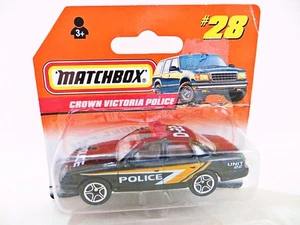 MATCHBOX MATTEL WHEELS 28 'FORD CROWN VICTORIA POLICE CAR' MIB/BOXED/CARDED - Picture 1 of 5
