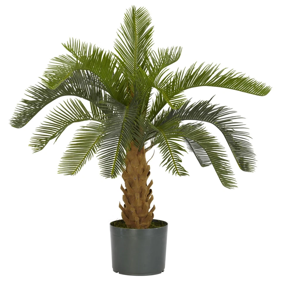 Nearly Natural 6099 Cycas Decorative Silk Plant Green