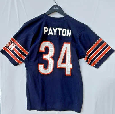 Camiseta de fútbol vintage tejida en arena Chicago Bears Walter Peyton 34 talla grande Foto 1 de 3