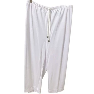 Maggie Barnes By Catherines 4X Pull On Elastic White Capris Pants - Picture 1 of 11