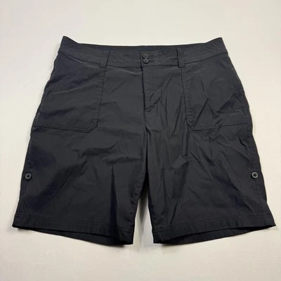 Pantalones Cortos Eddie Bauer Para Mujer 14 Negro Dobladillo Enrollado Bermudas Senderismo Nylon Elástico Foto 1 de 4
