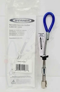 Werner A510000 3/4IN Reusable Concrete Anchor, Blue Fall Protection Anchor 5k Lb - Picture 1 of 1