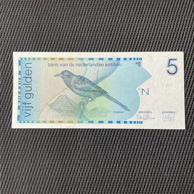 ANTILLES NÉERLANDAISES: 5 Florins 31/03/1986, Pick 22, NEUF/UNC 🌐 - Photo 1/3