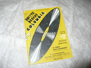 LISTINO N.6 NOVITA' DISCHI COLUMBIA GIUGNO 1934 INCISIONI ELETTRICHE F.PASSADORO - Picture 1 of 1