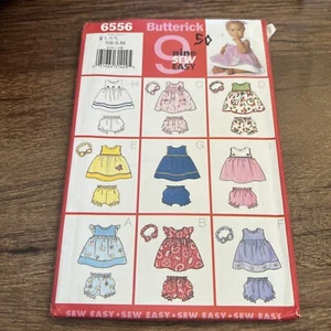 Butterick Pattern 6556 Infant Baby Dress Panties Headband Sewing Craft Project H - Picture 1 of 3