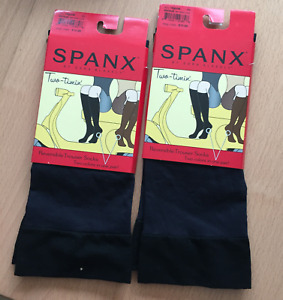 2 x Spanx Two-Timin Reversible Trouser Socks Black/Midnight One Size