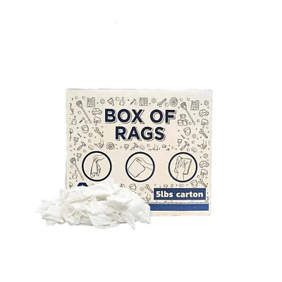 Camiseta branca premium trapos de malha - Loja de pano de limpeza a granel para limpar - Caixas - Imagem 1 de 4