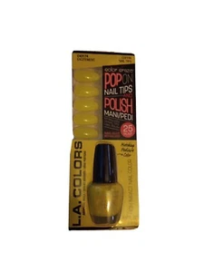 L.A. colors yellow color craze pop on nail tips and nail polish - Picture 1 of 2