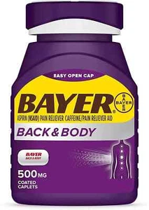 Bayer Back & Body Extra Strength Aspirin, 500mg Coated Tablets, Fast Relief - Picture 1 of 7