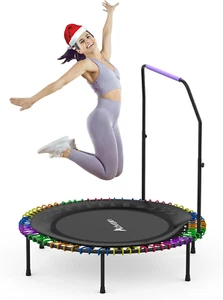 Mini Trampoline Rebounder 40"/48" Foldable Fitness Trampoline for Adults and Kid - Picture 1 of 12