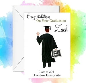 Personalised graduation card customize graduation card Boys - Picture 1 of 6