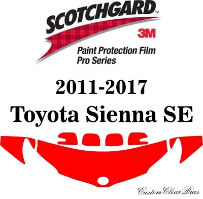Película de protección de pintura 3M Scotchgard serie Pro 2011-2016 2017 Toyota Sienna SE Foto 1 de 3