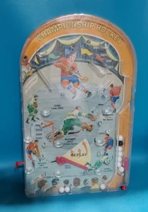 VINGAGE PLAY-LINE MARX BAGATELLE CHAMPIONSHIP HOCKEY TABLE TOP PINBALL GAME - Picture 1 of 12