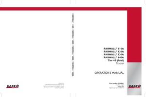 CASE IH FARMALL 110A, 120A, 130A, 140A TIER 4B (FINAL) TRACTOR OPERATOR`S MANUAL