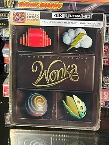 Wonka - 4K ULTRA HD / BLU-RAY LIMITED EDITION STEELBOOK! BRAND NEW! - Picture 1 of 5