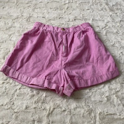 Pantalones Cortos BDG Urban Outfitters Para Mujer Rosa Cintura Alta Puños Talla Mediana Foto 1 de 4