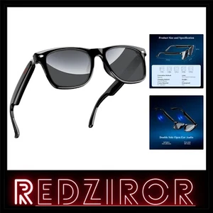 Smart Bluetooth Sunglasses with Open Ear Sound & Waterproof Protection, 5.44 oz - Picture 1 of 10