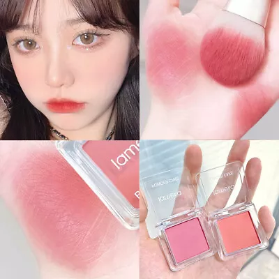 Powder Blusher Highlight Monochrome Powder Blusher Cosmetics Waterproof wi - Image 1 of 4