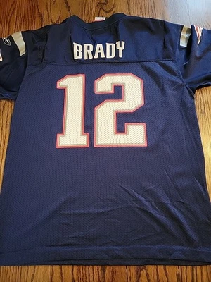 Camiseta de fútbol americano Reebok Tom Brady New England PATRIOTS NFL XL 18-20 niños  Foto 1 de 4