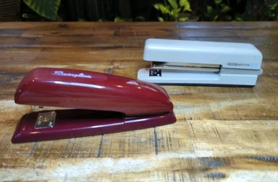 Grapadoras de colección Granate Swingline Modelo 646 Borgoña Vino Tinto + Stanley B2000 Foto 1 de 4