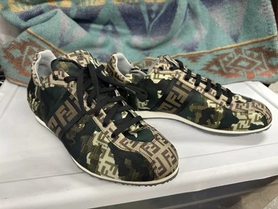 Zapatillas deportivas para hombre FENDI Zucca camufladas de nailon 40,5 Foto 1 de 4