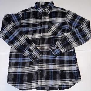 Jackson Hole Authentic Comfort Wear blau & schwarz Flanellhemd Gr. L kariert - Bild 1 von 9