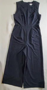 Calvin Klein Romper Jumpsuit sleeveless w cutouts at shoulder Gray Sz 6 Wide Leg - Foto 1 di 5