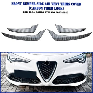 Parachoques delantero lateral ranuras ventilación decoración para Alfa Romeo Stelvio 2017-25 2021 - Imagen 1 de 1
