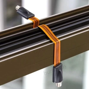 BNC Female Flat Window Feed Through Ghost Patch Cable Extremly Thin Slim 32CM - Picture 1 of 5