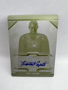 Moff Gideon Esposito Autograph Yellow Printing Plate 2021 Topps Star Wars 1/1 - Picture 1 of 3