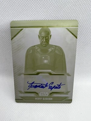 Moff Gideon Esposito Autograph Yellow Printing Plate 2021 Topps Star Wars 1/1 - Image 1 of 3