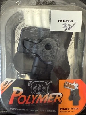 Bulldog Polymer Holster fits Glock 42 -Right Hand -Black (G 24 ) - Image 1 of 2