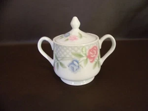 Himark Trellis Rose Sugar Bowl With Lid Made In Japan - Picture 1 of 6