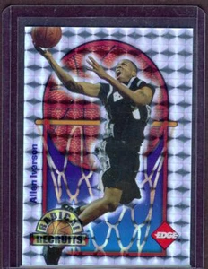 1996 ALLEN IVERSON EDGE PROMO REFRACTOR PRIZM ROOKIE RC SIXERS - Picture 1 of 1