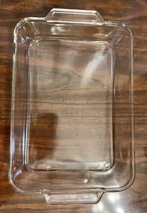 9.5” X 13.5” Casserole Ovenware Clear Glass Baking Dish Anchor 3 qt. 1040 EUC - Picture 1 of 4