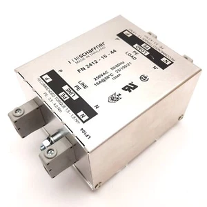 Schaffner FN2412-16-44 AC Power Line Filter, 0-400Hz, 250VAC, DIN Rail Mounting - Picture 1 of 5