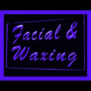 160098 Pantalla de limpieza de salón de belleza con cera facial luz LED letrero de neón - Imagen 1 de 7