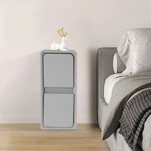 Modern Nightstand Bedside Table w/ 2 Drawers?Small Narrow Nightstand 20*39*47cm - Picture 1 of 24