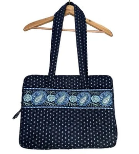 Vera Bradley Babytasche groß Beuteltasche gesteppt vielseitig im Seehafen im Ruhestand marineblau gepflegt - Bild 1 von 9