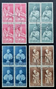 Vatican City Stamps SC # 243-246 (Set of 4 Blocks) - Statues, Used 1958 - Picture 1 of 2