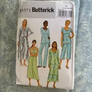 BUTTERICK B5571 Robe Pajamas Gown Sleepwear Pattern zz L-Xl-Xxl Uncut - Picture 1 of 2
