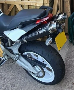 Aprilia Shiver 750 Pair of Carbon Fibre Oval Exhausts Cans Road Legal Made in UK - Picture 1 of 2