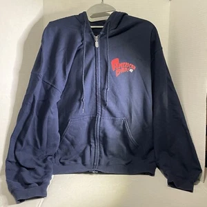 AMERICAN DAD Crew Gift Navy Blue Hoodie L Gildan VHTF 200X See Description - Picture 1 of 16