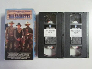 LOUIS L'AMOUR'S THE SACKETTS 1991 VHS 2-TAPE SET SAM ELLIOT TOM SELLECK 957 A/B - Picture 1 of 12