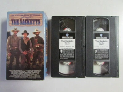 LOUIS L'AMOUR'S THE SACKETTS 1991 VHS 2-TAPE SET SAM ELLIOT TOM SELLECK 957 A/B - Image 1 of 4