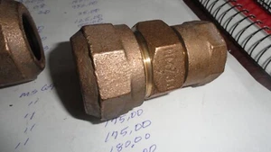 1" CTS X 1-1/4" CTS BRASS Compression Water Service Ranger Coupling FREE PRIORIT - Picture 1 of 3