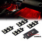 4pcs Red 6-SMD LED Car Interior Footwell Lights Bulbs For Audi 2008-15 A4 S4 B8