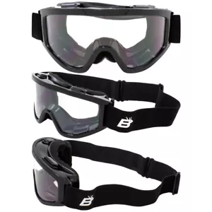 Birdz Vulture Fit Over Glasses (OTG) Motorbike Biker Goggles -Shatterproof Lens - Picture 1 of 12