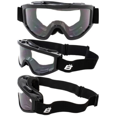 Birdz Vulture Fit Over Glasses (OTG) Motorbike Biker Goggles -Shatterproof Lens